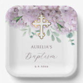 Blush Hydrangea Taufe Pappteller (Vorderseite)