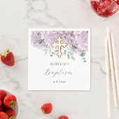 Blush Hydrangea Taufe Serviette (Beispiel)