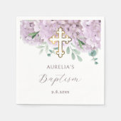 Blush Hydrangea Taufe Serviette (Vorderseite)