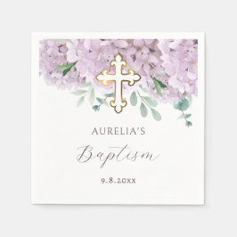 Blush Hydrangea Taufe Serviette