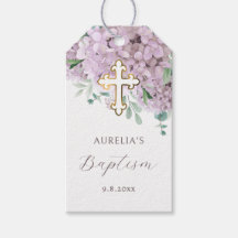 Blush Hydrangea Taufe Tags