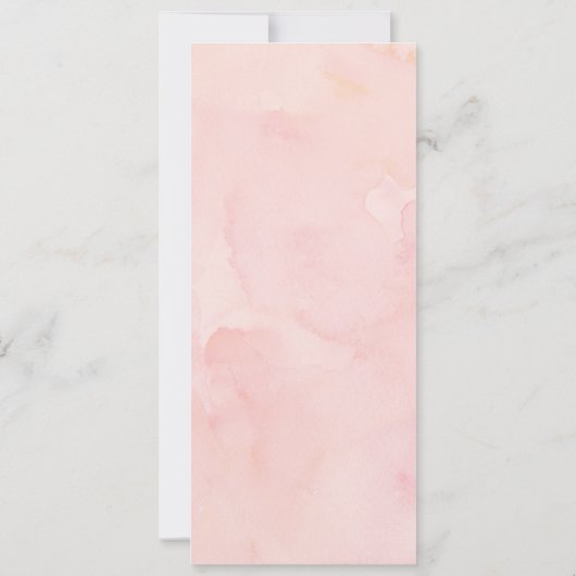 Blush Hydrangea Wedding Menu oder Brautparty Menu Einladung (Rückseite)