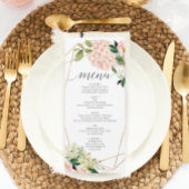 Blush Hydrangea Wedding Menu oder Brautparty Menu Einladung