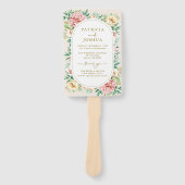 Blush Hydrangea Wedding Program Hand Fan Fächer (Vorderseite)