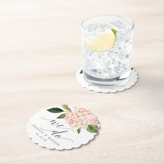 Blush Hydrangea Wedding Untersetzer (Vor Ort)