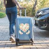 Blush in White Rose Wasserfarbe Blumendesign Aufkleber (Koffer Insitu)