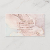 Blush-Ink und Goldmarmor Visitenkarte (Rückseite)