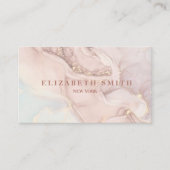 Blush-Ink und Goldmarmor Visitenkarte (Vorderseite)