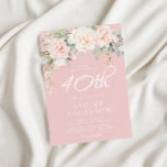 Blush & Ivory Blume Frauen 40. Geburtstag Party Einladung<br><div class="desc">Blush & Ivory Blume Frauen 40. Geburtstag Party Einladung Folgen Sie unserem Shop für viele weitere Einladungen und Designs</div>