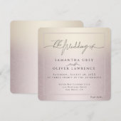 Blush Ivory, Elegant Minimalist Wedding Invitation (Vorne/Hinten)