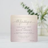 Blush Ivory, Elegant Minimalist Wedding Invitation (Stehend Vorderseite)