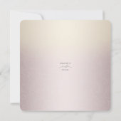 Blush Ivory, Elegant Minimalist Wedding Invitation (Rückseite)