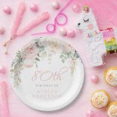 Blush & Ivory Frauen 90. Geburtstag Pappteller (Party)