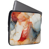 Blush & Ivory Marble with Golden Veins Laptopschutzhülle (Vorne Rechts)