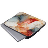 Blush & Ivory Marble with Golden Veins Laptopschutzhülle (Vorne Knopf)