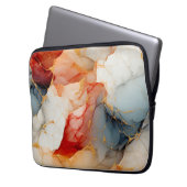 Blush & Ivory Marble with Golden Veins Laptopschutzhülle (Vorderseite Links)