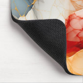 Blush & Ivory Marble with Golden Veins Mousepad (Ecke)