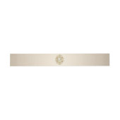 Blush Ivory Satin Einladung Bauchband Einladungsbanderole (Flach)