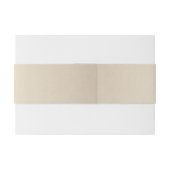 Blush Ivory Satin Einladung Bauchband Einladungsbanderole (Rückseitenbeispiel)
