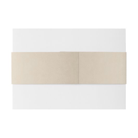 Blush Ivory Satin Einladung Bauchband Einladungsbanderole (Rückseitenbeispiel)