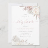 Blush & Ivory Schöne BläserBaby-Dusche Einladung (Vorderseite)