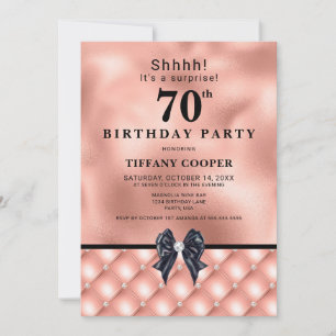 Blush Jewel 70. Geburtstagsparty Einladung