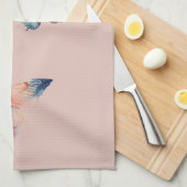 Blush Joy erhebt sich aus dem Soul Butterfly Geschirrtuch (Viertel Falte)