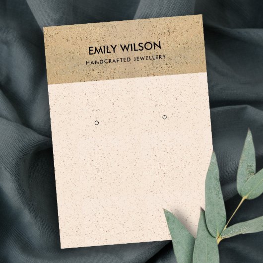 BLUSH KERAMIK TERRACOTTA TEXTURE EARRING DISPLAY VISITENKARTE