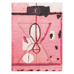 Blush Kilim: Rosa marokkanische Kunst Tischdecke