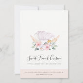 Blush Koch Hat Blumengebäck Kochklasse Einladung (Rückseite)