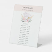Blush Koch Hat Floral Whisky Bäckerei Service Prei Sockelschild (Vorderseite)