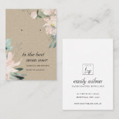 BLUSH KRAFT FLORAL MAMA GIFT EARRING DISPLAY CARD PLATZKARTE (Vorne/Hinten)