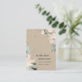 BLUSH KRAFT FLORAL MAMA GIFT NECKLACE EARRING CARD PLATZKARTE (Stehend Vorderseite)