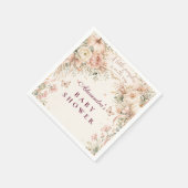 Blush-Kürbis-Baby-Party Serviette (Ecke)