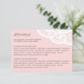Blush Lace Doily Wedding Directions Enclosure Card Begleitkarte (Stehend Vorderseite)