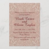 Blush Lace Elegant Wedding Invitation Einladung (Vorderseite)