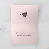 Blush Lace Wedding Thank You Card Dankeskarte (Innenseite)