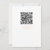Blush Laurel Monogram Wedding Invitation QR Code Einladung (Rückseite)