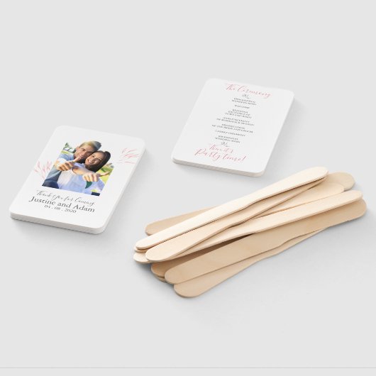 Blush Laurel Verlasse Modernes Hochzeitsprogramm Fächer (Non-assembled)