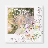 Blush Lavendel Lila Blüte glücklich immer nach Magnet (Vorne)