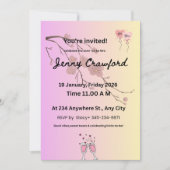 Blush & Lavender Bridal Shower Invitation | Cherry Ankündigung (Vorderseite)