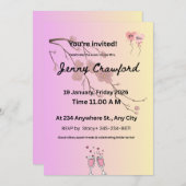 Blush & Lavender Bridal Shower Invitation | Cherry Ankündigung (Vorne/Hinten)