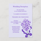 Blush Lavender Hochzeitsempfang Begleitkarte (Vorderseite)