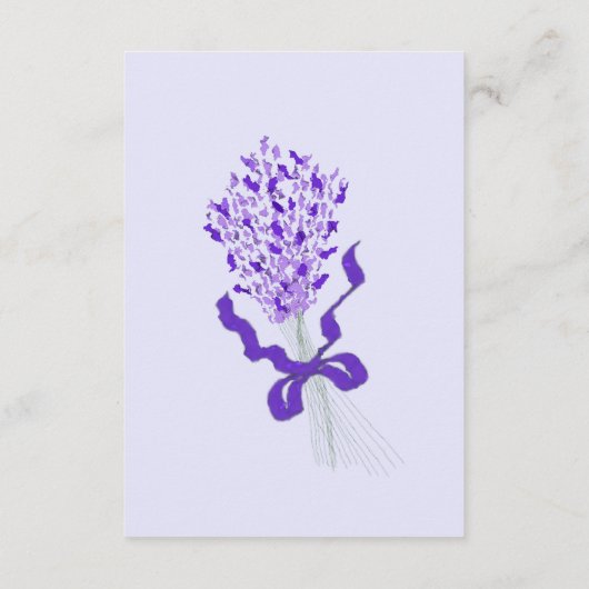 Blush Lavender Hochzeitsempfang Begleitkarte (Rückseite)