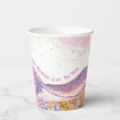 Blush Lavender Ocean Mermaid Party Pappbecher (Rückseite)