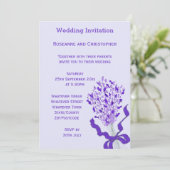 Blush Lavender Wedding Einladung (Stehend Vorderseite)