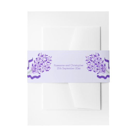 Blush Lavender Wedding Einladungsbanderole (Vorderseite Beispiel)