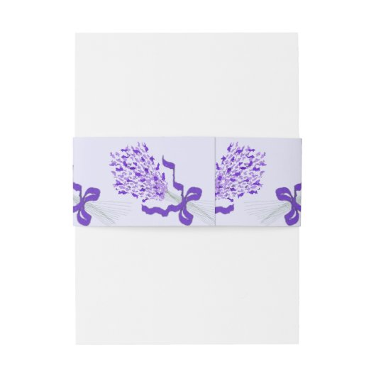 Blush Lavender Wedding Einladungsbanderole (Rückseitenbeispiel)