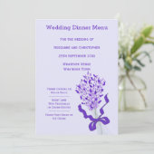 Blush Lavender Wedding Menükarte (Stehend Vorderseite)