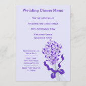 Blush Lavender Wedding Menükarte (Vorderseite)
